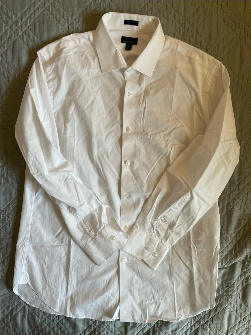 J. CREW Ludlow Premium fine cotton dress shirt in White 16.5/33 $148 BM493